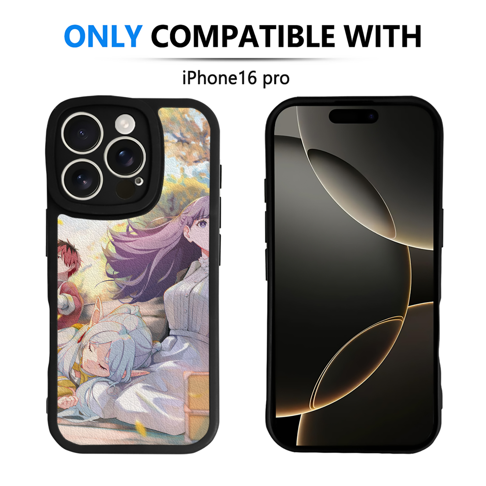 （画像用） 葬送のフリーレン Frieren 【iPhone 16シリーズ対応】シリコンスマホケース（レザー調） 材質：シリコン